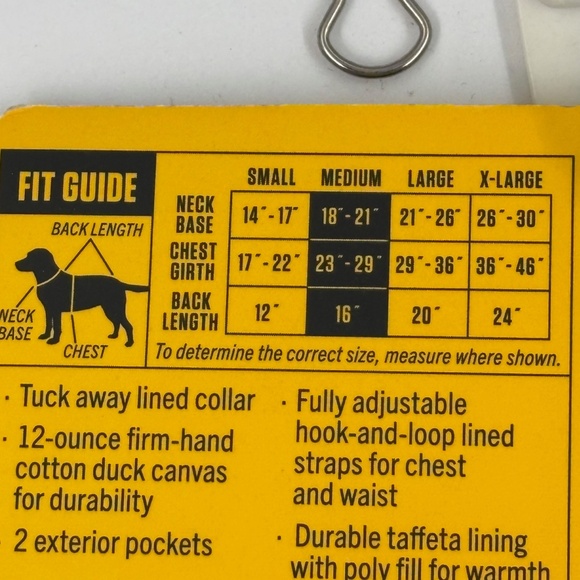 Carhartt Dog Medium Firm Duck Canvas Insulated Chore Coat Black Pockets PX0548 - Picture 8 of 8